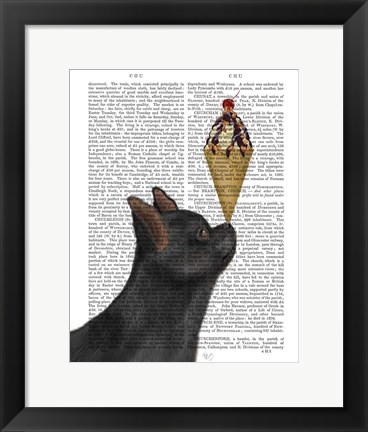 Framed Chihuahua, Black, Ice Cream Print