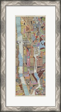 Framed Modern Map of New York III Print
