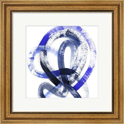 Framed Blue Kinesis IV Print