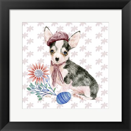 Framed Easter Pups II Print