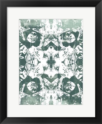 Framed Sea Green Kaleidoscope III Print