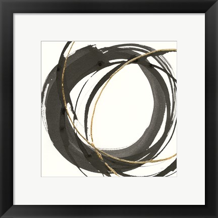 Framed Gilded Enso I Print