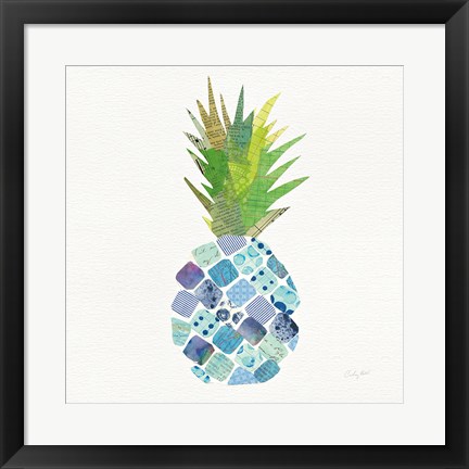 Framed Tropical Fun Pineapple II Print