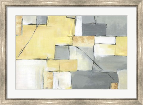 Framed Golden Abstract III Print