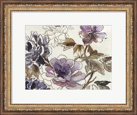 Framed Plum Floral II Print