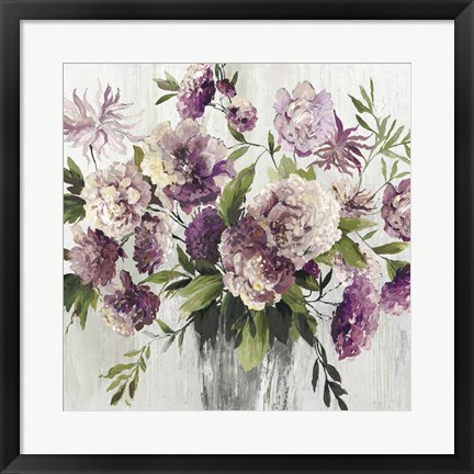 Framed Purple Bouquet Print
