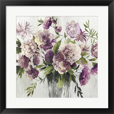 Framed Purple Bouquet Print