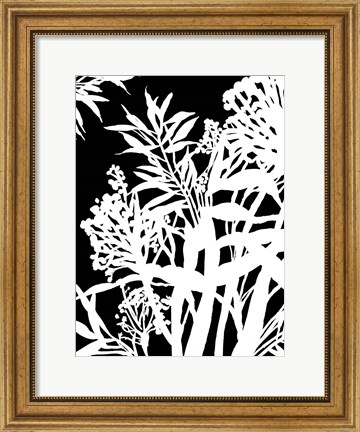 Framed Monochrome Foliage IV Print