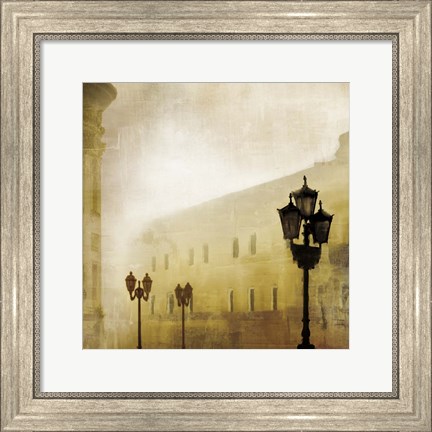 Framed Fog Town I Print
