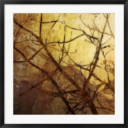 Framed Ombre Branches I Print