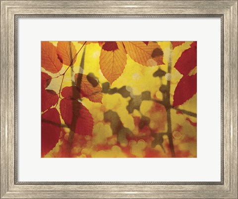 Framed Golden Foliage Print