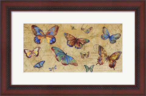Framed Butterflies in Flight Print