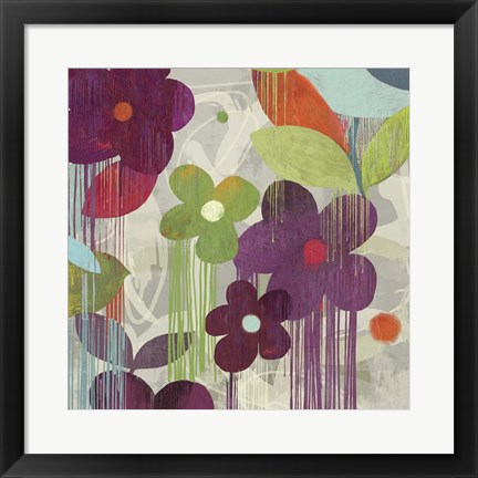 Framed Graphitti Flower II Print