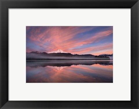 Framed Sunrise Over Mount Baker Print