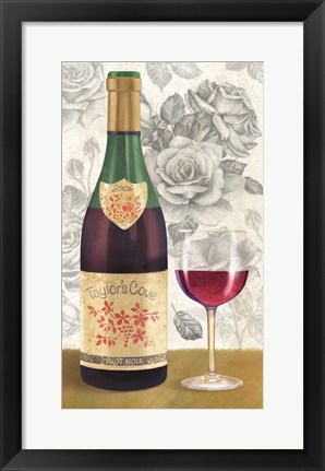 Framed Wine and Roses I Print