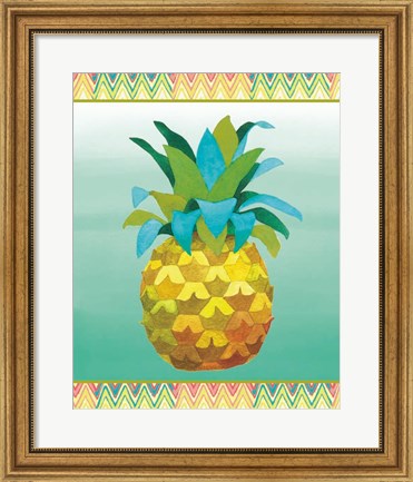 Framed Island Time Pineapples VI Print