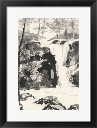 Framed Sumi Waterfall III Print