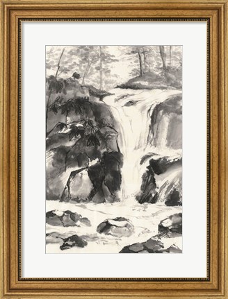 Framed Sumi Waterfall IV Print