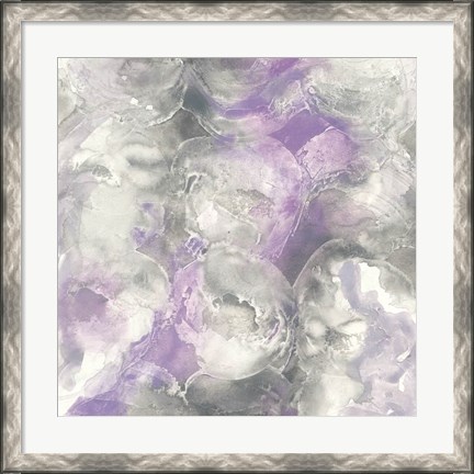 Framed Amethyst Circles I Print