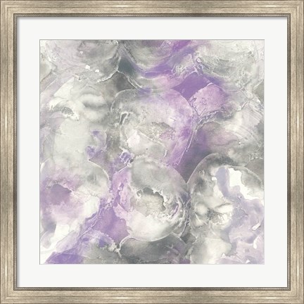 Framed Amethyst Circles I Print