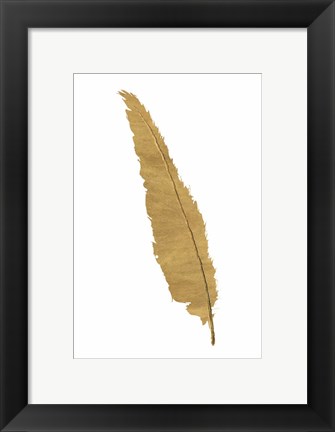 Framed Pure Gold Feather VI Print