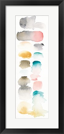 Framed Watercolor Swatch Panel I Print