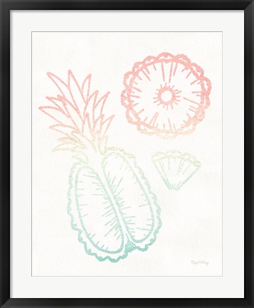 Framed Sunset Palms Fruit II Print