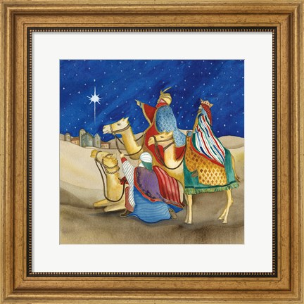 Framed Christmas in Bethlehem II Square Print