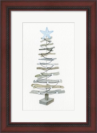 Framed Coastal Holiday Tree III Print
