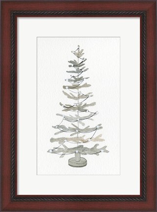Framed Coastal Holiday Tree II Print