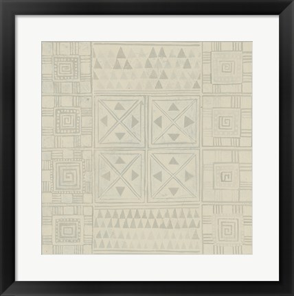 Framed Geometric Tone on Tone II Print