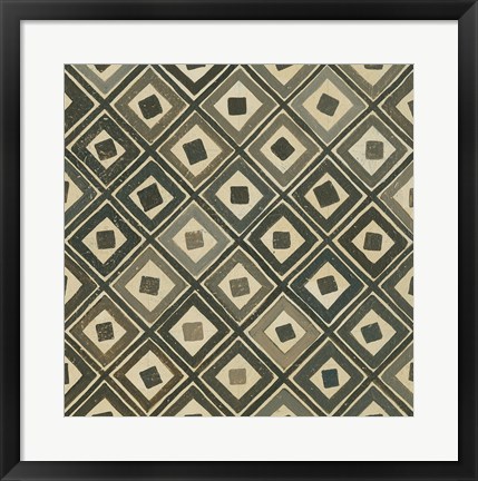 Framed Diagonal Squares Print