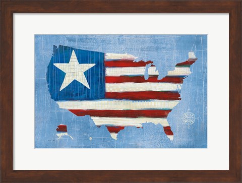 Framed See the USA Americana Print