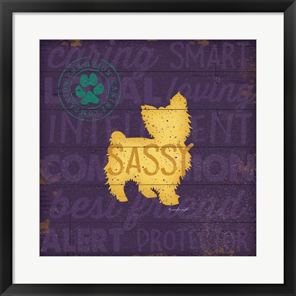 Framed Sassy Dog Print