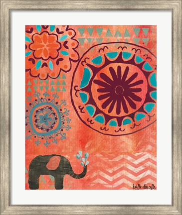 Framed Bohemian Elephant Print