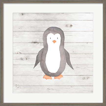 Framed Watercolor Penguin Print