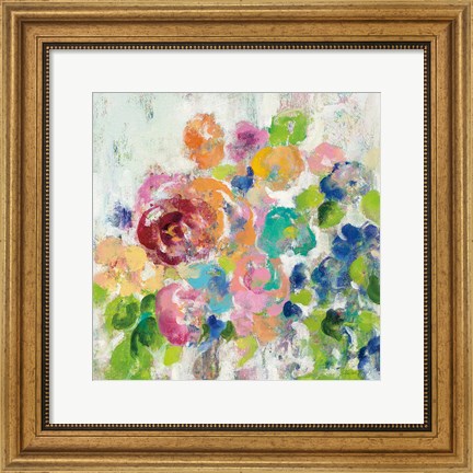 Framed Hydrangea Bouquet II Print