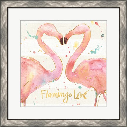 Framed Flamingo Fever II Print