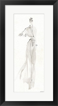 Framed La Fashion IV Gray Print