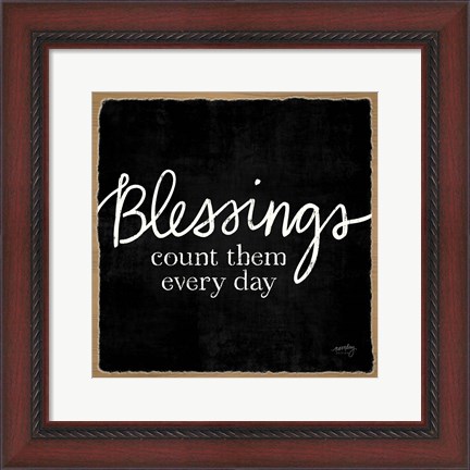 Framed Blessings of Home III (Blessings) Print