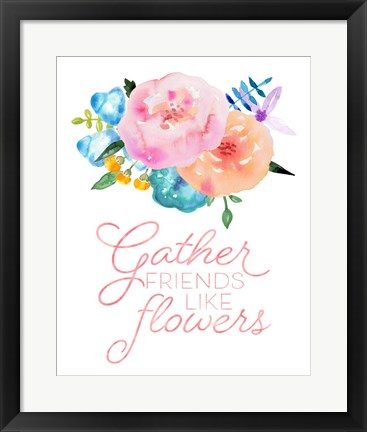 Framed Flowers in Full Bloom I Print