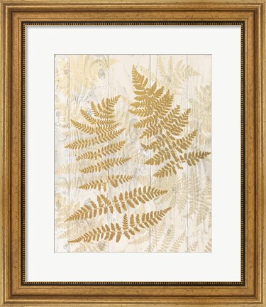 Framed Golden Fern II Print