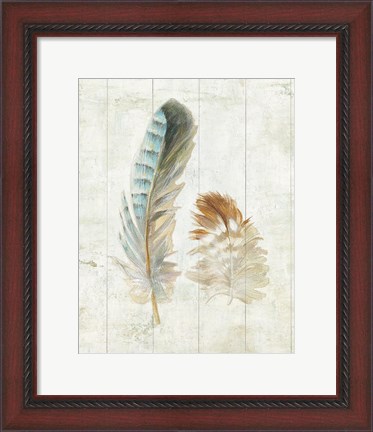 Framed Natural Flora X Bold Feathers Print
