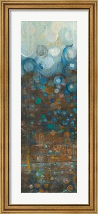 Framed Blue and Bronze Dots IV Print