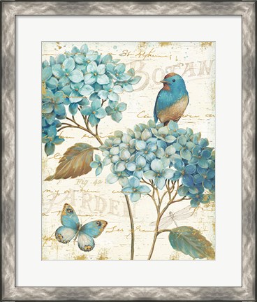 Framed Blue Garden III Print