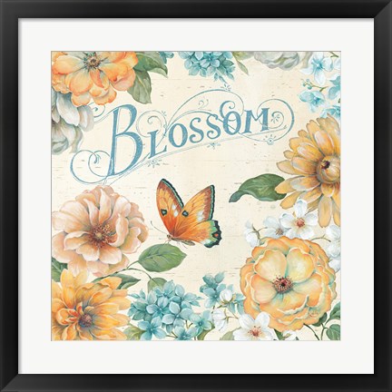 Framed Butterfly Bloom II Print