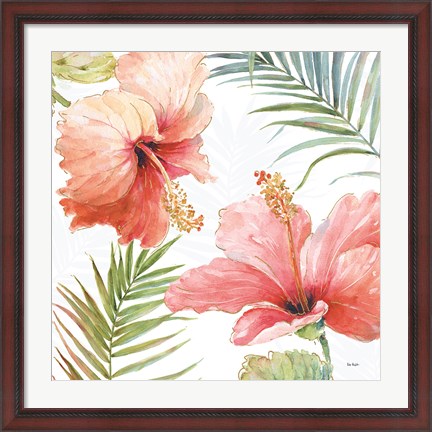 Framed Tropical Blush II Print