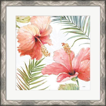 Framed Tropical Blush II Print