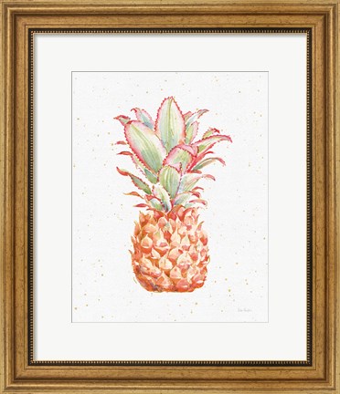Framed Gracefully Blush Pineapple XI Print
