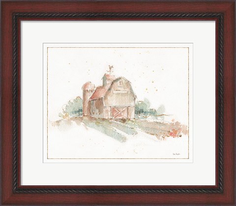 Framed Farm Friends XV Barn Print